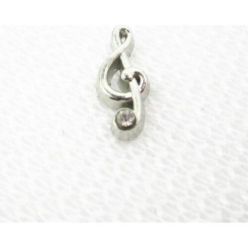 Hot selling 20pcs/lot crystal music note Floating Charms Living Glass Memory Lockets DIY Jewelry pendants Charms