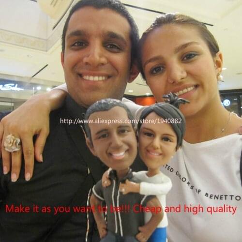 Fantasy Personalized 18cm Figures Clay Hand-Made Custom Couple Wedding Cake Doll Character Birthday Friends Kid Christmas Gift