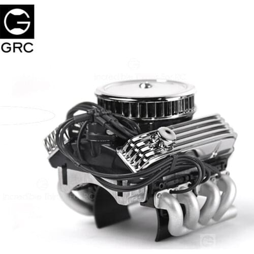 GRC Rc Car F82 V8 Simulate Engine Motor Cooling Fans Radiator For 1/10 Rc Crawler Traxxas Trx4 Axial Scx10 90046 Redcat Gen8