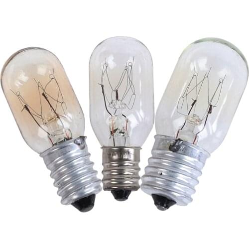 15W High Temperature Oven Bulb 300 Celsius Degree Microwave Light E12/E14/E17 Toaster/Steam Bulb Light 230V 360LM