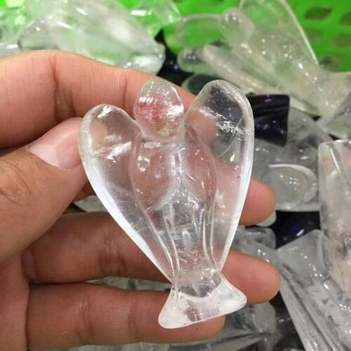 Small size drop shipping natural clear rock quartz Crystal gemstone angel meditation reiki healing crystal stone jewelry making