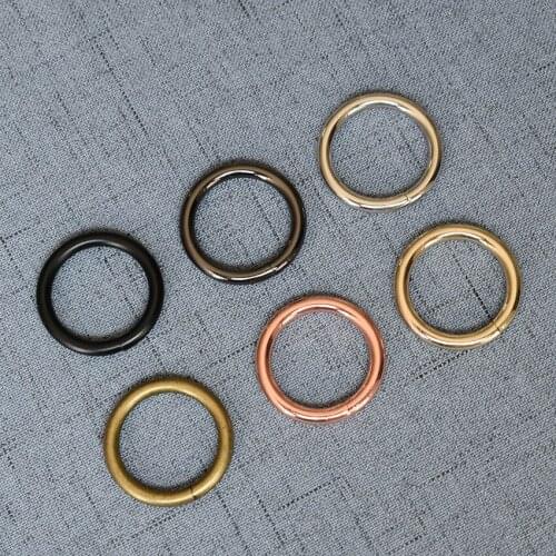 20 Pcs/Lot 25mm Alloy O Ring Unwelded Key Ring Belt Strap Dog Chain Buckle Clip Trigger Bag Buckle Metal Accessories