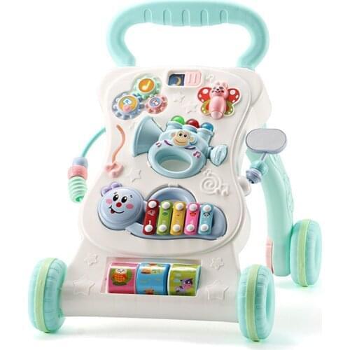 Multifunctional baby walker anti rollover trolley baby child music play adjustable speed walker