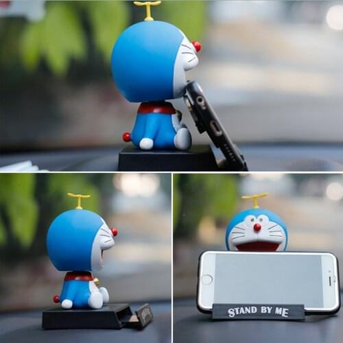 Cartoon Shake Head Doll Car Decoration Blue Fat Car Ornaments Pokonyan Doll Car Interior Decoration Lovely Auto Accessories Gift