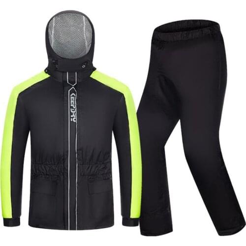Man Motorcycle Raincoat Reflective Mens raincoat Waterproof motocross suit Waterproof Motorcycle Rain Jacket Split Rain Cloth