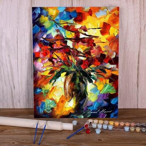 Fall Bouquet Coloring By Numbers Painting Kit Acrylic Paints 50*70 Boards By Numbers Decoration Crafts Adults Drawing