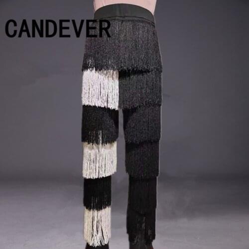 New 2020 Latin Modern Dance Suits Women/girls Sexy Fringes Long Pants Ballroom/tango/rumba/latin Dresses Clothings For Dancer