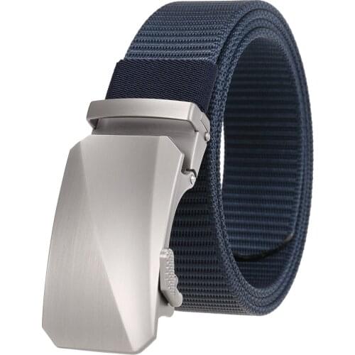 New High Quality Fashion Male Nylon Braided Belt Mens Alloy Belt Buckle Belts for Men Luxury Designer Brand G36-24897A-1