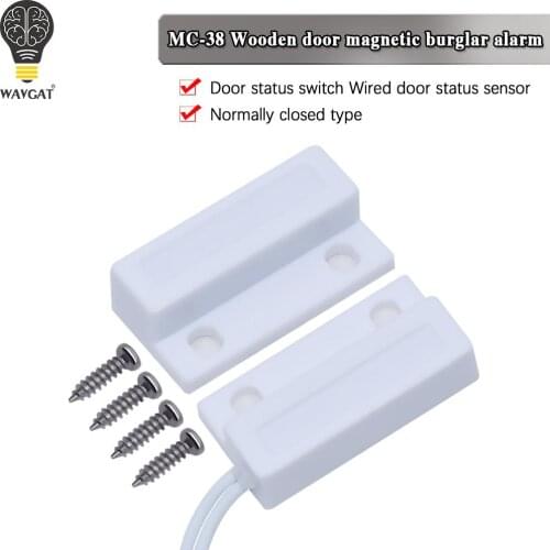 MC-38 MC38 Wired Door Window Sensor 30mm Wire Lengthen Randomly Magnetic Switch Home Alarm System for arduino