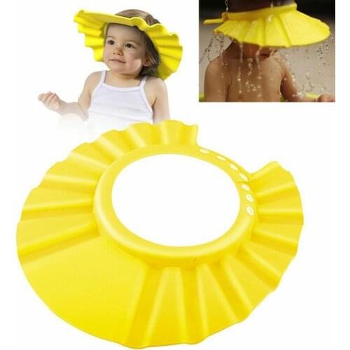 Bath Wash Hair Cap Ear Protection Children Shampoo Cap Shower Caps Baby Shower Shield Hat Safe Soft Hat Adjustable