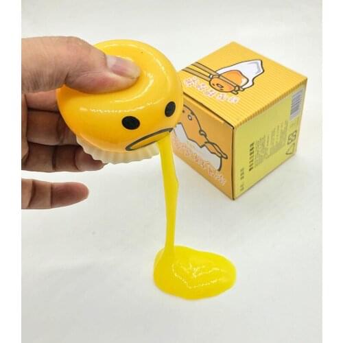 Squishy Puking Egg Yolk Ball With Yellow Goop Relieve Stress Squeeze Toys AntiStress Whole Person Vomiting Disgusting Egg Toys