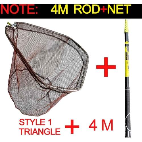 JOSBY Pesca Fly Fishing Telescopic Hand Net Landing Nets Gear Feeder Rod Peche Carbon Pole Canne Carp Ultralight Mini Travel