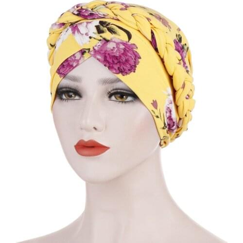 Print Turban Hats 2021 New Inner Hijab Caps for Women Muslim Stretch Hijabs Hat Islamic Under Scarf Head Wrap Cap chiffon hijab