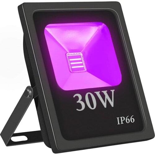 10W 20W 30W 50W Blacklight UV LED FloodLights 85-265V IP66 WaterproofUltraviolet Detection Floodlamp for Halloween Party Curing