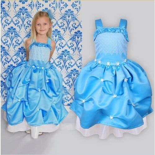 Girls Princess Party Dresses 2021 New Summer Fashion Girl Sleeveless Prom Gown Costumes Children Sweet Cute Clothing Kids Outfit