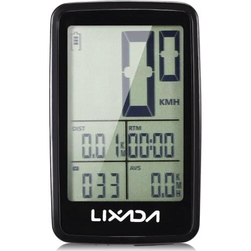 Lixada Bike Computer USB Rechargeable Wireless Bike Cycling Computer Bicycle Speedometer Odometer with Computer Mount Holder