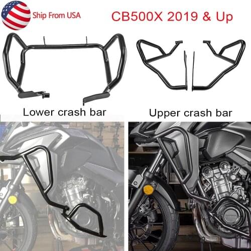 Upper Lower Engine Guard Highway Crash Bar Protection Bumpers for Honda CB500X CB 500 X CB500 X 2019 2020 Motorcycle Accessories