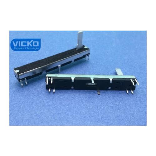 [VK] Black mixer 6CM 60mm B10K B10KX2 B103 double clipper potentiometer handle 15MMC 15MM switch with dust