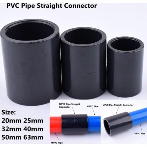 2~10Pcs Size 20~63mm Hi-Quality UPVC Pipe Straight Connector Fittings Plastic Aquarium Garden Irrigation Water Supply Adapter