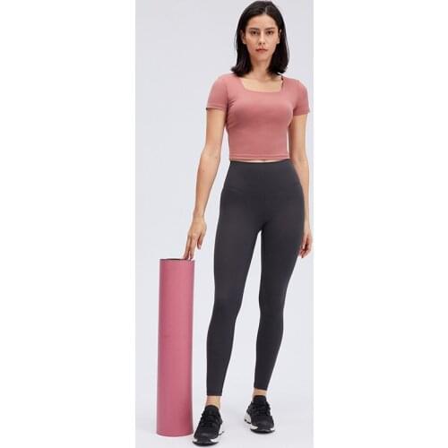 Woman T-shirts Breathable Gym Workout Yoga Fitness Crop Top Lulu Short Sleeve Blouses Female Clothing Sportswear Dry Fit Women