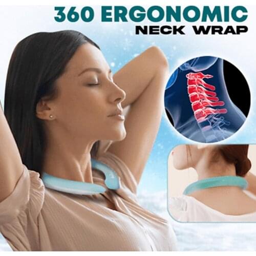 1PC Summer Cold Neck Collar 18℃ Outdoor Sports Cooling Pad Cold Neck Collar Ice Cushion Pillow Neck Warp Cold Neck Ring