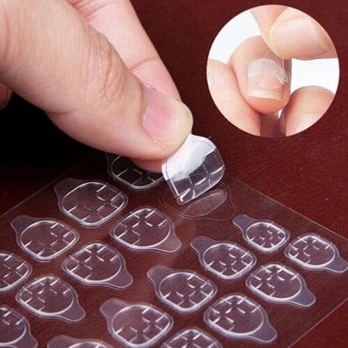 120/240Pcs Transparent Double Side Adhesive Tapes Glue Sticker DIY Tips For Fake Nail Acrylic Manicure Gel Makeup Tool