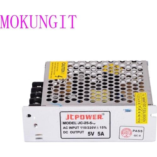 20Pcs 5V 5A 25W Switch Power Supply Transformer AC 100V-240V to DC 5V for Led Strip APA102 WS2812B WS2811 WS2801 8806