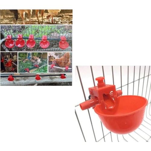 20 Pack Poultry Water Drinking Cups- Plastic Chicken Hen Automatic Drinker