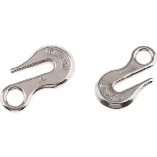 2x Lifting Hooks With 316 Stainless Steel Rings For Port, Power, Shipbuilding