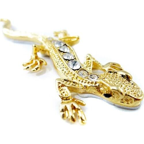 3D Car Sticker Alloy Metal Wall Lizard Gecko Auto Exterior Decoration Car Styling