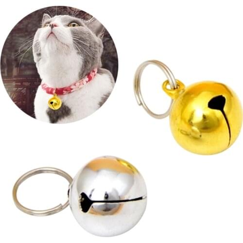 28TC 4 PCS Pet Metal Bells Charms Pendant for Cats/Dogs Necklace Accessories