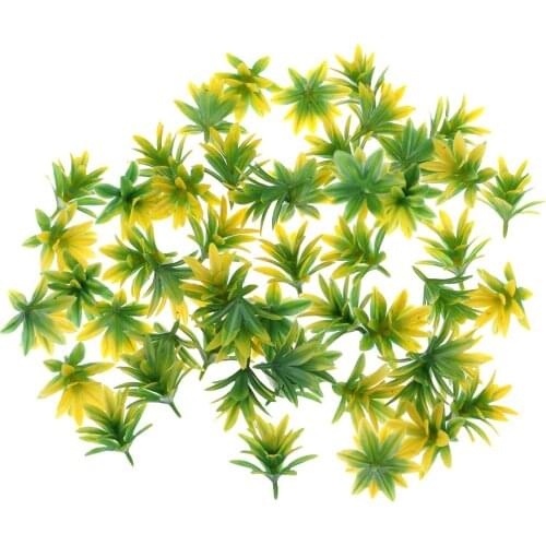 50Pcs Orchid Flower Buildings Street Park Garden Greenery Model Flower Trees