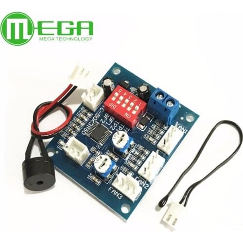 50k NTC 3950 Thermistor PWM Temperature Probe Speed Controller Board Control Module Buzzer DC 12V 5A CPU Fan High-Temp Alarm