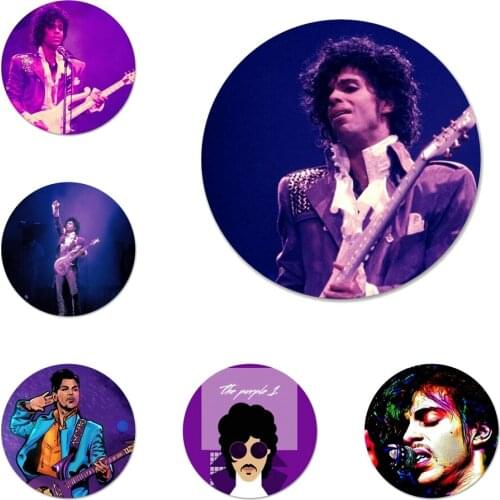 58mm Cartoon prince rogers nelson Icons Pins Badge Decoration Brooches Metal Badges For Clothes Backpack Decoration