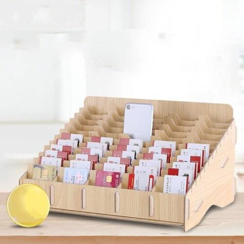 60 Grids Large Capacity Home Storage Business Card Holder Creative Office Desktop Documents Storage Rack Office Storage Supplies