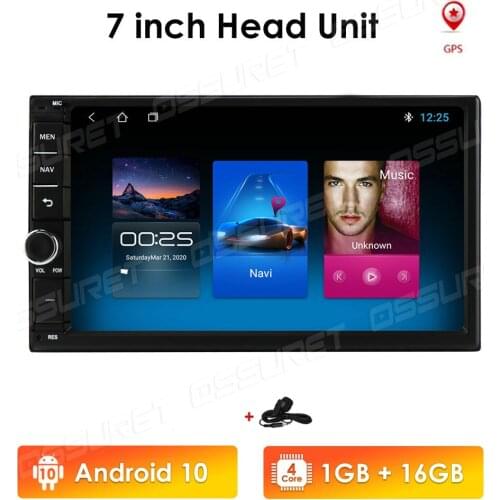 7 Inch 2 Din Android 10 2G 16G Quad Core Universal Car Multimedia Player GPS Navigation Auto Stereo Radio Car Head Unit Wifi