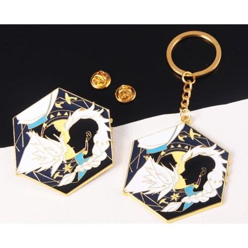 Sky:Children of Light Keychain Lamel Daleth White Bird Mushroom Metal Keychain For Women Men Cosplay Jewelry Gift