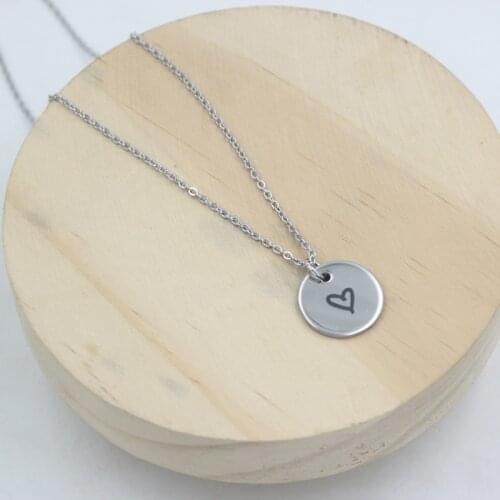 1PC Stainless Steel Chain Necklace Small Heart Necklace Heart Choker Necklace for women girls Gifts collar