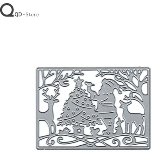 Childrens Educational Christmas Frame Metal Cutting Dies Scrapbooking Handmade Tools DIY Card Make Mould Model Craft Decoration
