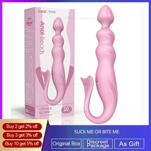 BODYPRO New Arrival Mermaid Anal Sex Vibrator 10-speed Climax Secrew Anal Beads G spot Clitoris stimulator Adult Women Sex toys