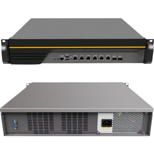 Intel Z87 Core I3 I5 I7 Xeon E3 6 LAN 2 SFP+ 10G 2U Firewall pfsense Mini PC minicomputer Rack type customized OEM ODM Mikrotik