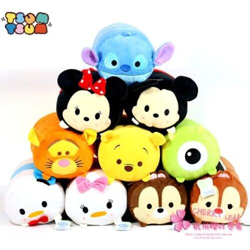 IVYYE Stitch squirrel Anime Plush Pillow Soft Sleep Dolls Stuffed Cartoon Pillows Toys Cushion doll Baby Kids New Gifts