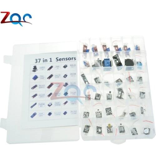 37 in 1 box Sensor Kit For Arduino Starters brand / RGB/ joystick/DS18B20 Sensor/ Sound Detection/ Obstacle avoidance /buzzer