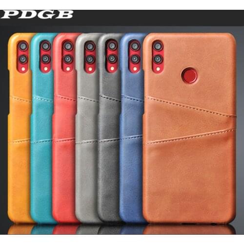 PDGB Card Holder Leather Case For Huawei P Smart 5.65 Wallet Case for Huawei P Smart Plus luxury back cover Huawei p smart