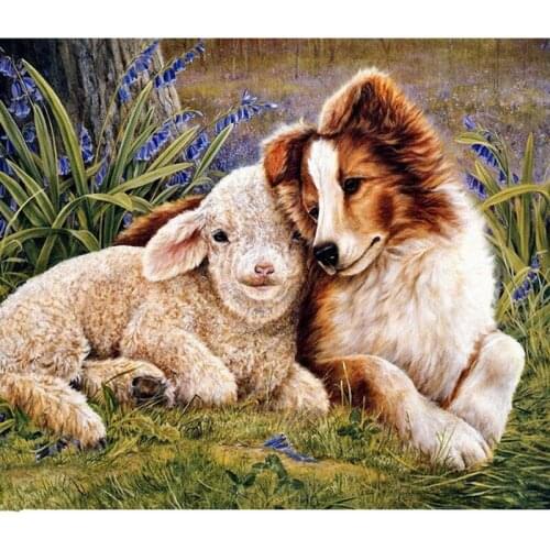 Animal dog sheep square /round 5D DIY Diamond Painting Cross Stitch Wedding Decoration Diamond Embroidery Drill Christmas Gift