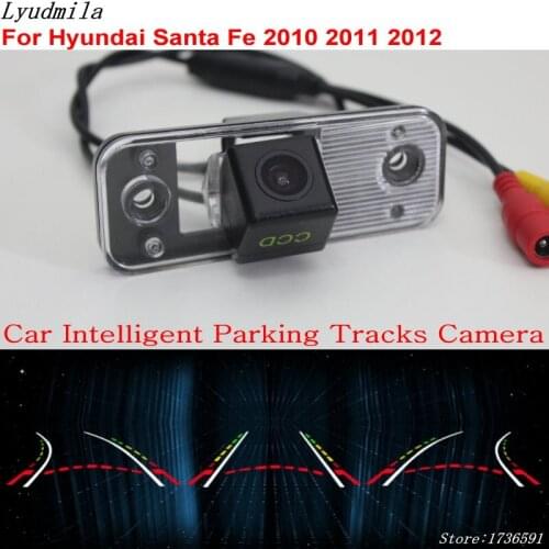 Lyudmila Car Intelligent Parking Tracks Camera FOR Hyundai Santa Fe 2010 2011 2012 / Car Back up Reverse Rear View Camera
