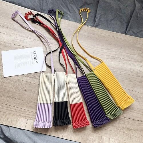 2021 New Style Japanese Pleated tree Bag Folding Small One Shoulder Slanting Portable Female Handbag Lady Refreshing