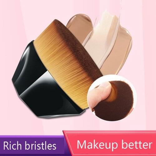New Arrival Pro Makeup Foundation Brush Blush Hexagon Shape Makeup Brush Thick Tight Brushes Professional Makeup Tools Wholesale