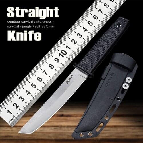 Straight Knife Fixed Knife Sharp Fruit Knife Survival Hunting Rescue Knife Outdoor Knife EDC Camp Equipment army knives Stiletto