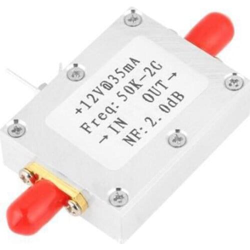 RF Amplifier Signal Receiver 50K-2GHZ Low Noise Amplifier RF Amplifier Broadband Low Noise Amplifier LNA Gain